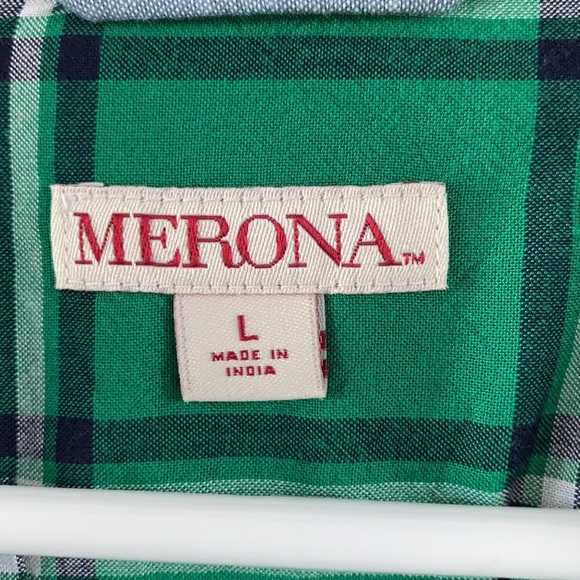 Green plaid longsleeve shirt size L - Picture 2 of 7